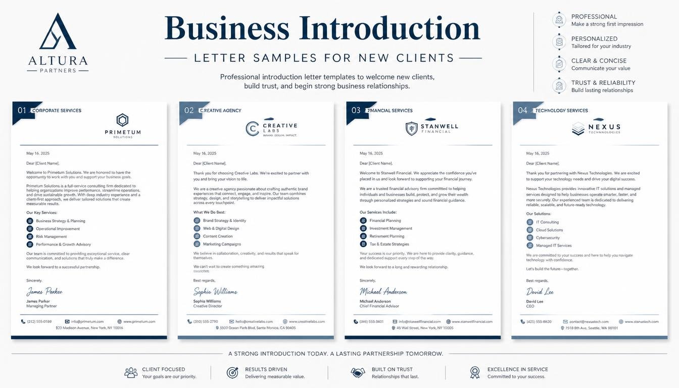 Business Introduction Letter Samples