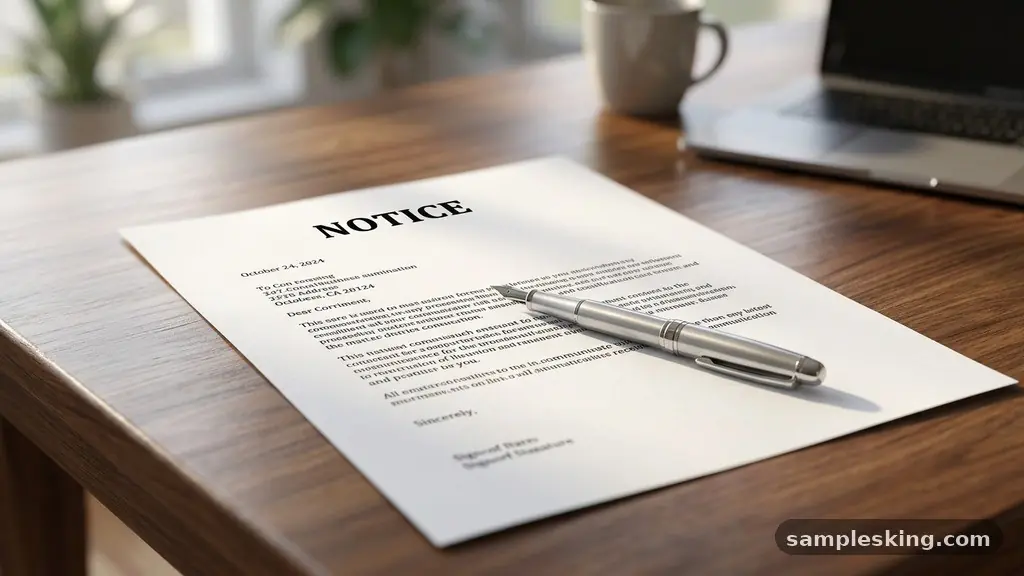 How to Write a Notice Letter: Format and Examples