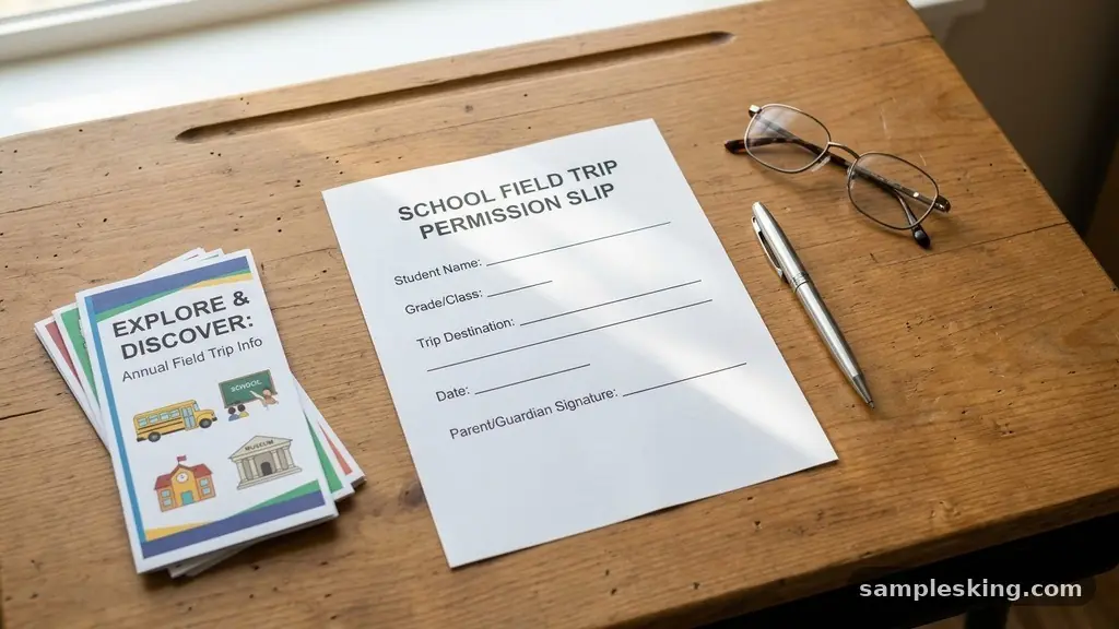 School Trip Permission Slip Template for Parents