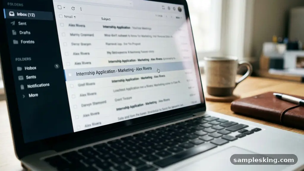 The Anatomy of a Perfect Subject Line - Internship Application Email Samples for Students